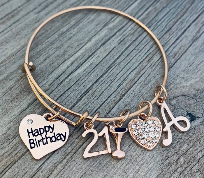 Personalized jewelry for her 21st birthday