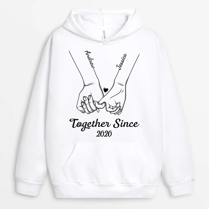 Matching couple hoodies are a fun and cozy way to stay connected even when you're apart